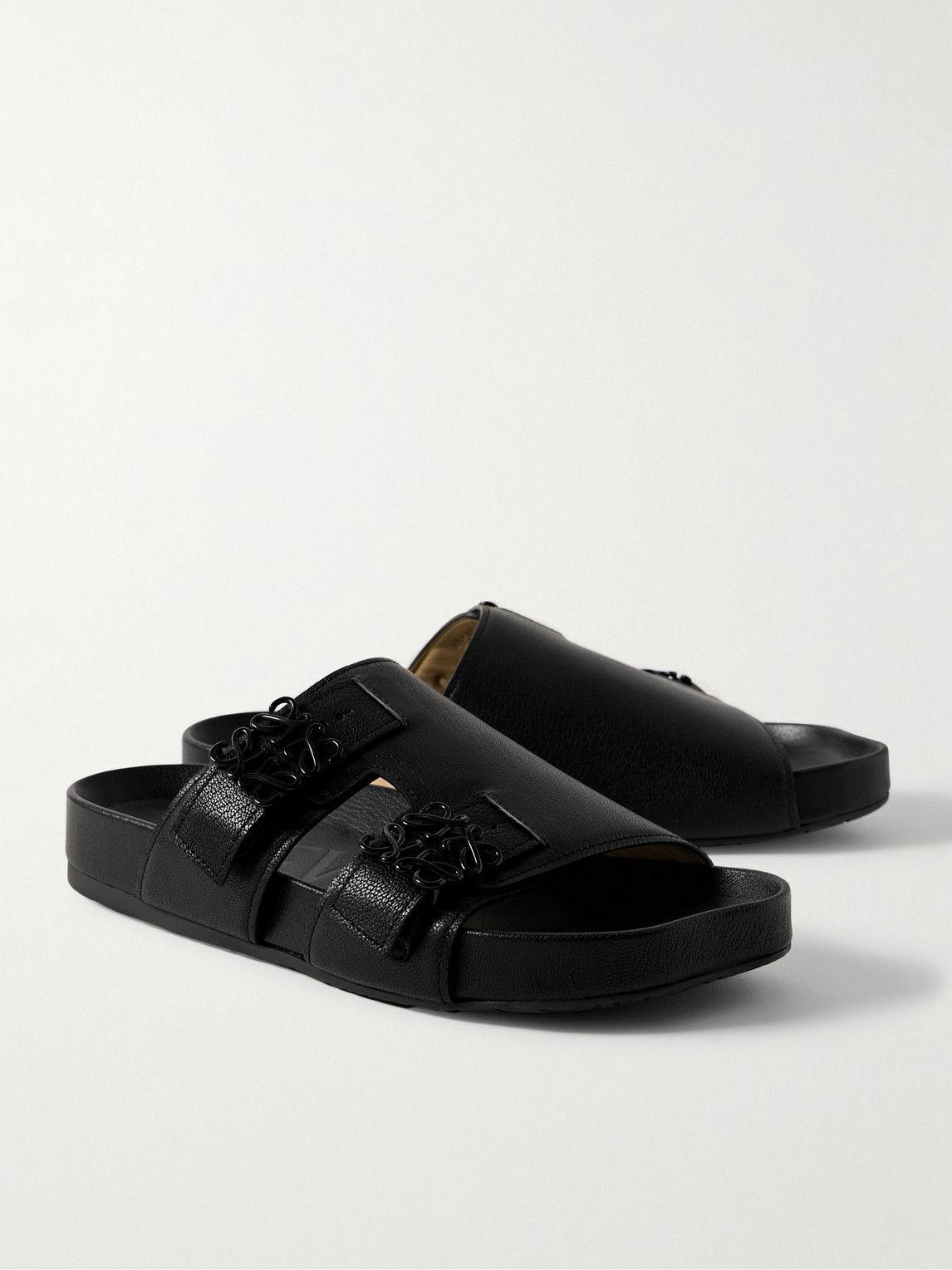 LOEWE - Paula's Ibiza Logo-Embellished Leather Slides