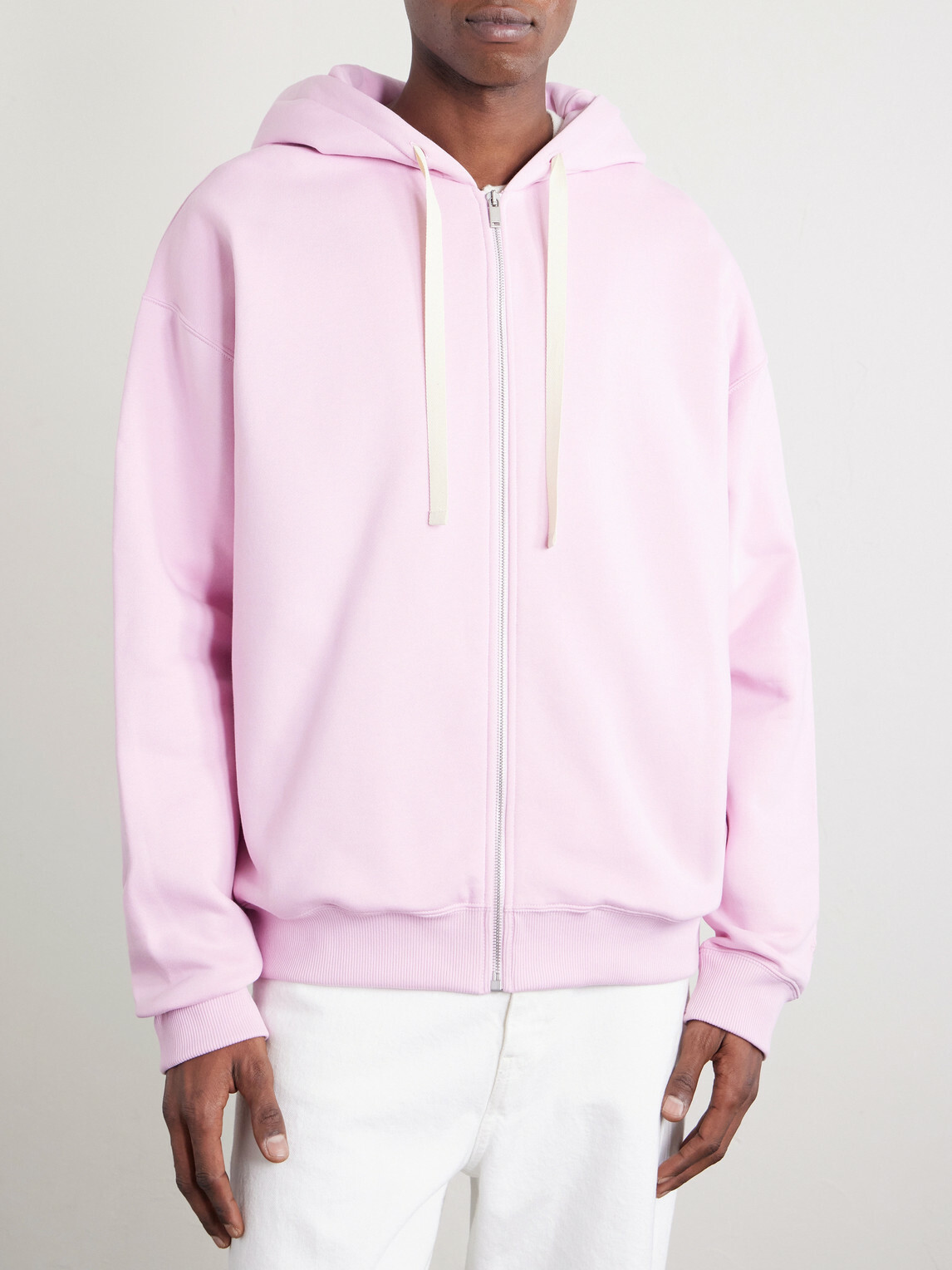 Jil Sander - Cotton-Jersey Zip-Up Hoodie - Pink
