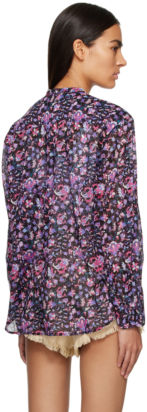 Isabel Marant Etoile Black & Pink Mexika Shirt