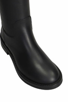 Via Roma 15 Low Heels Ankle Boots In Black Leather