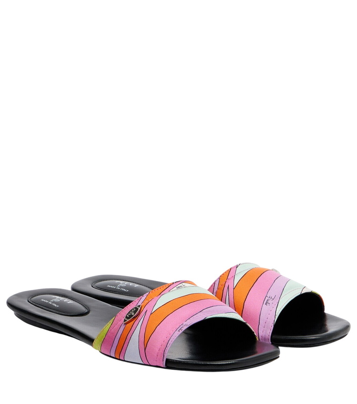 Photo: Pucci Yummy Iride twill slides