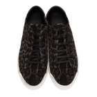 Saint Laurent Grey Leopard Malibu Sneakers
