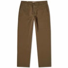 Norse Projects Men's Aros Slim Organic Stretch Twill Chino in Sediment Green