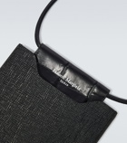Maison Margiela Croc-effect leather phone pouch