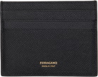 Ferragamo Black Gancini Credit Card Holder