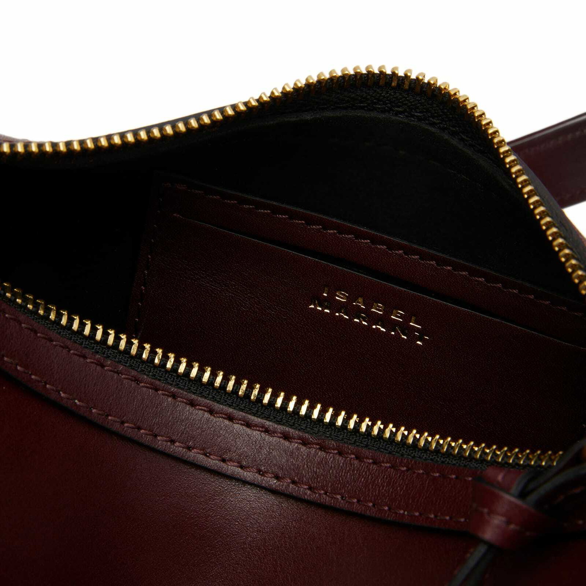 Isabel Marant Women's Oskan Moon Shoulder Bag in Burgundy