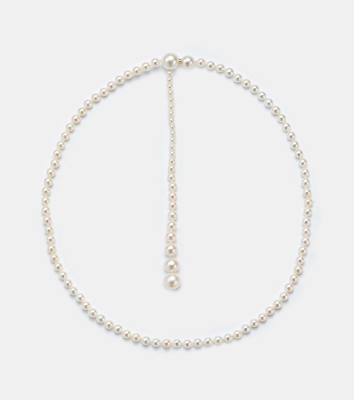 Sophie Bille Brahe La Belle Moon 14kt gold necklace with pearls