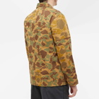 Universal Works Men's Patched Mill Bakers Jacket in Sand Camo/Khaki Camo