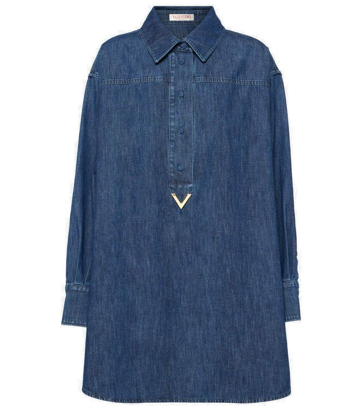 Photo: Valentino VGold chambray denim shirt dress