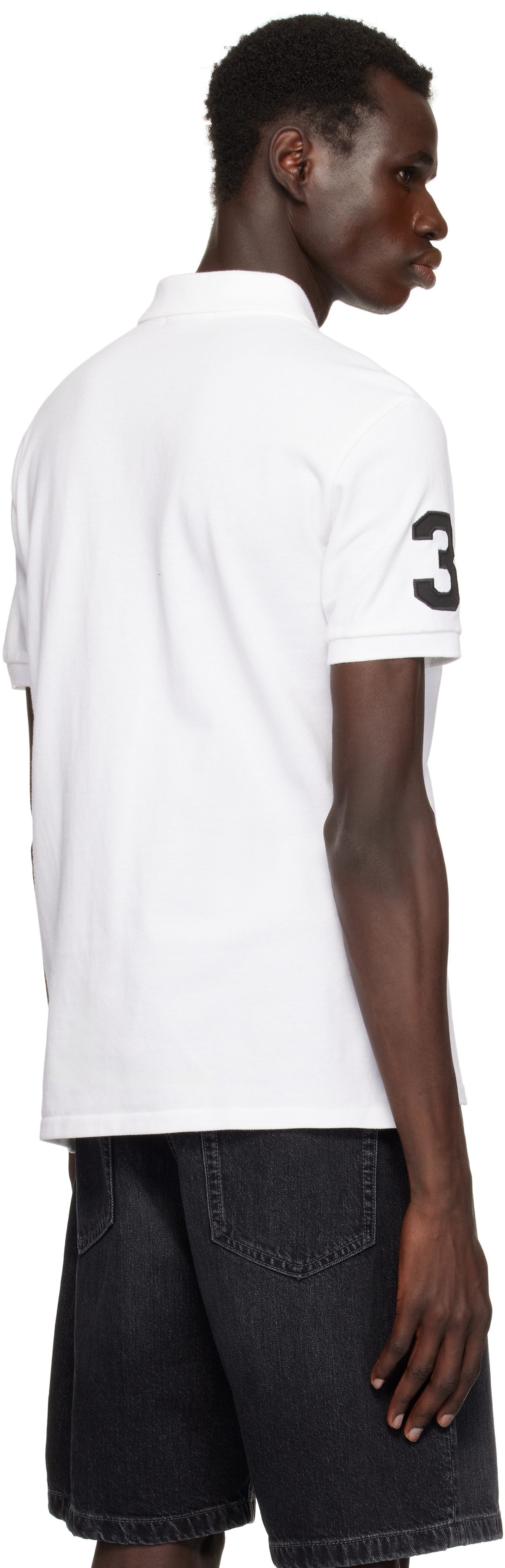 Polo Ralph Lauren White Custom Slim Fit Big Pony Mesh Polo Polo Ralph ...