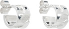 Ellie Mercer Silver Texture Hoop Earrings