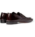 TOM FORD - Midland Spazzolato Leather Penny Loafers - Burgundy