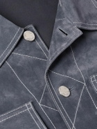 Thom Browne - Cropped Suede Jacket - Gray
