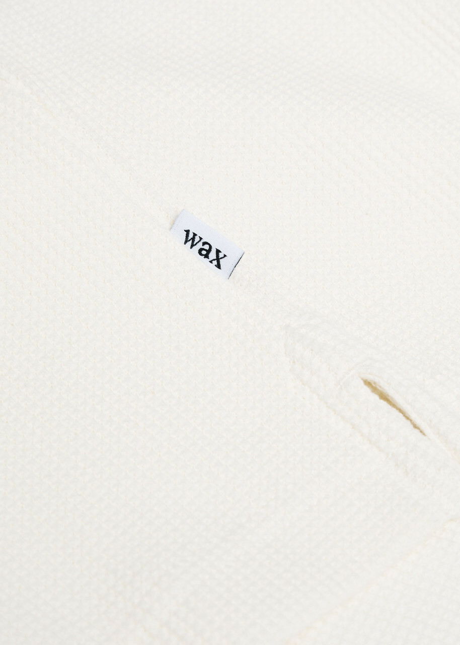 Wax London Cotton Henley top Ecru