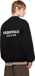 Fear of God ESSENTIALS Black Fleece Crewneck Sweatshirt