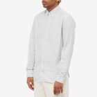 Gitman Vintage Men's Button Down Stripe Oxford Shirt in Black/White