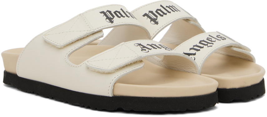 Palm Angels Off-White Slides Palm Angels logo-print Slides | White | FARFETCH main image 2