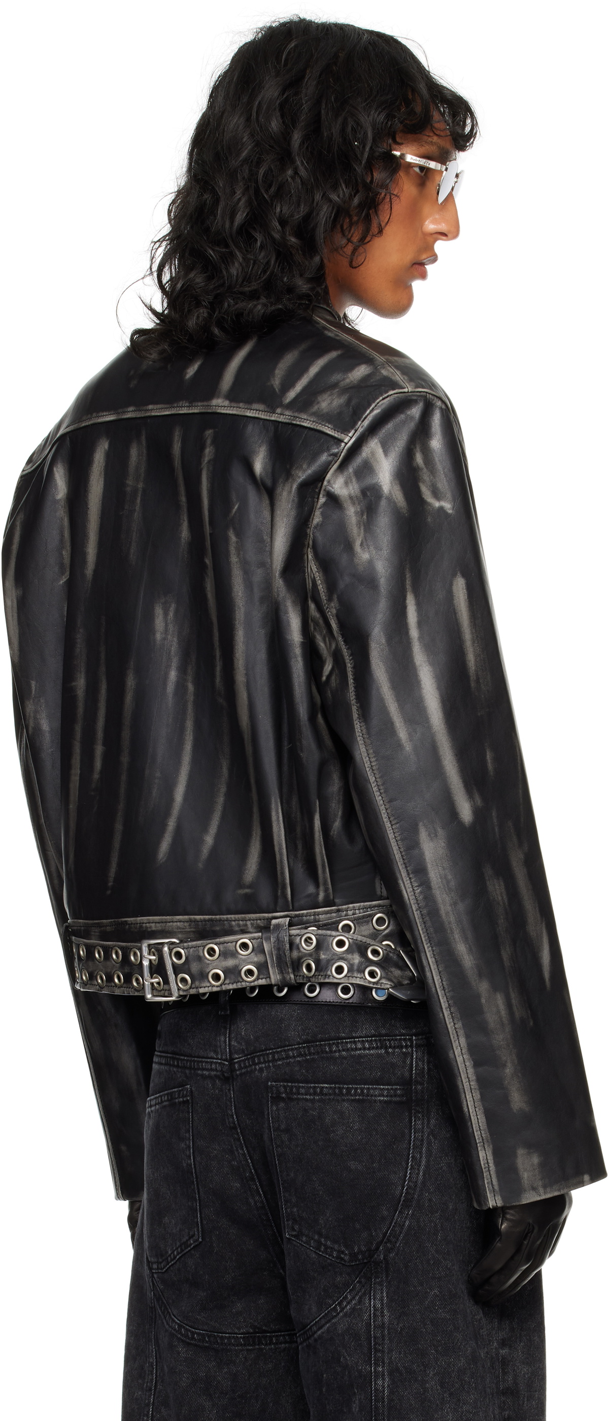 アキレスイオンガブリエル MOTODADDY LEATHER JACKET Achilles Ion Gabriel Black Motodaddy Leather Jacket