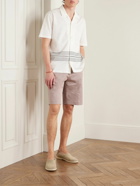 Etro - Straight-Leg Cotton-Blend Twill Bermuda Shorts - Neutrals