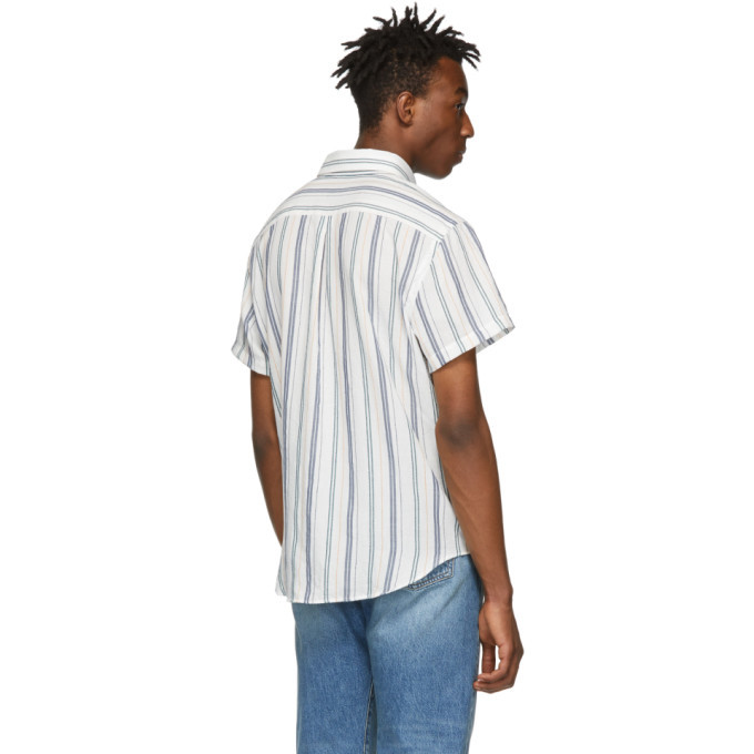 Naked & Famous Regular Shirt Lightweight Hairline Stripes