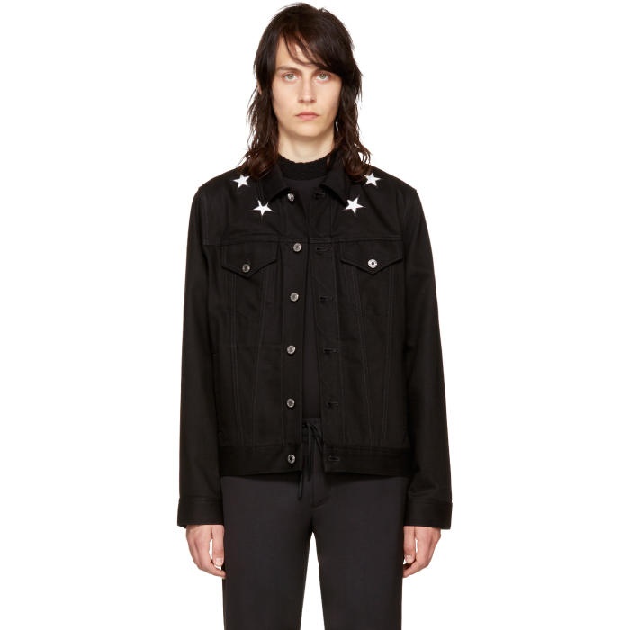 Photo: Givenchy Black Denim Stars Jacket