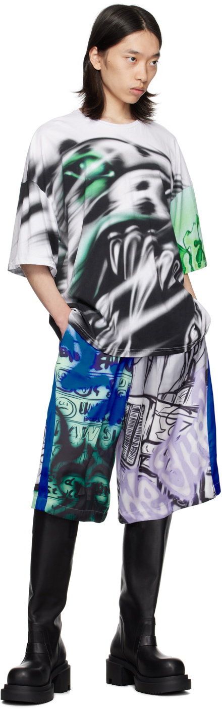 Gerrit Jacob Green & Gray Satin Shorts