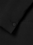 Alexander McQueen - Silk-Satin Trimmed Wool-Twill Blazer - Black