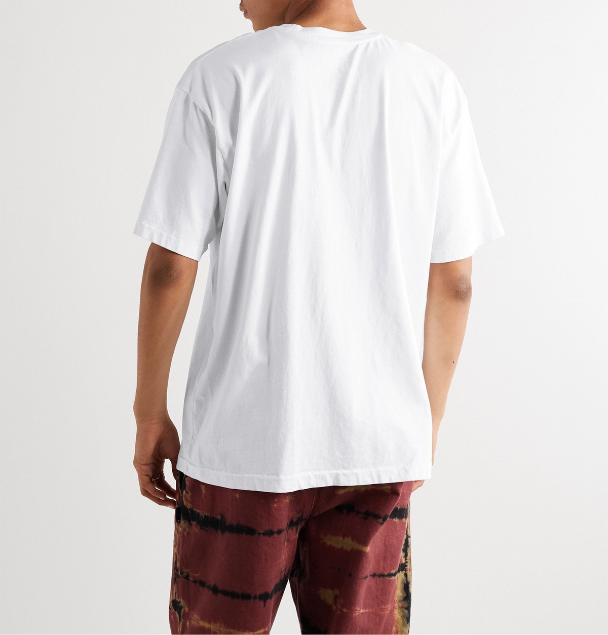 Sorry In Advance - Embellished Garment-Dyed Cotton-Jersey T-Shirt - White