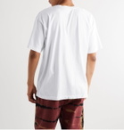 Sorry In Advance - Embellished Garment-Dyed Cotton-Jersey T-Shirt - White