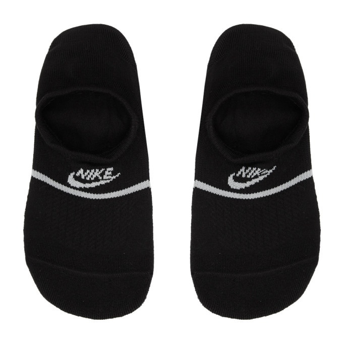 Photo: Nike Two-Pack Black SNKR No Show Socks