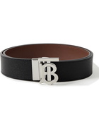 Burberry - 3.5cm Reversible Leather Belt - Black