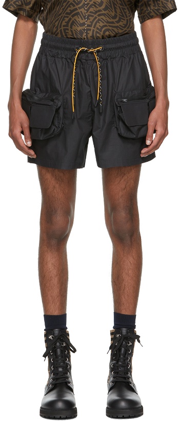 Photo: Fendi Black Cotton Bermuda Shorts