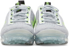 Nike Grey & Green Air Vapormax 2021 FlyKnit Sneakers