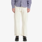Dubbleware Men's Selvedge 5 Pocket Jeans in Ecru