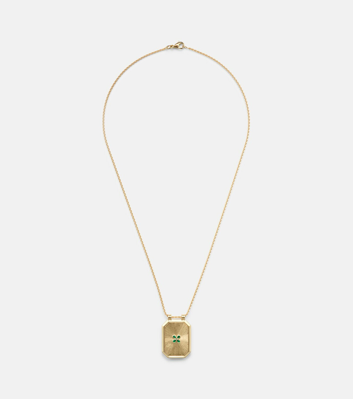 Marie Lichtenberg Luck 18kt gold pendant necklace with emerald