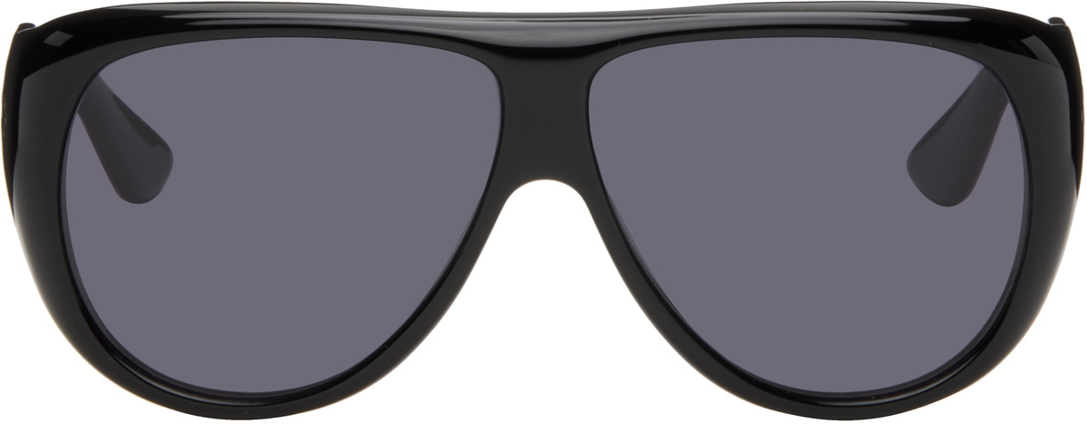 【関税込み】Port Tanger SSENSE限定 ブラック Leila サングラス Port Tanger Black Leila Sunglasses - Accessories - Save