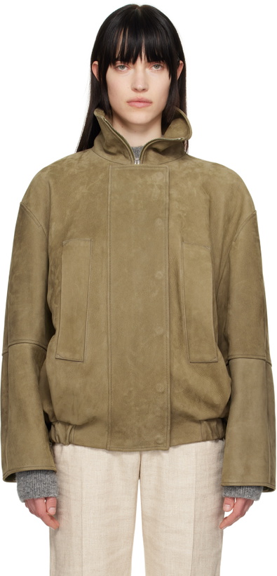 Photo: JACQUEMUS Taupe La Croisière 'The Ciro' Leather Jacket