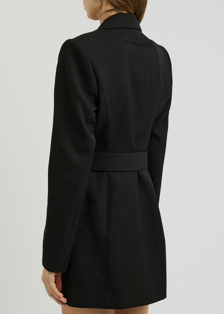 Alexander Wang Belted Wool Mini Blazer Dress Black