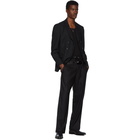 Balmain Black Double Waistband Trousers