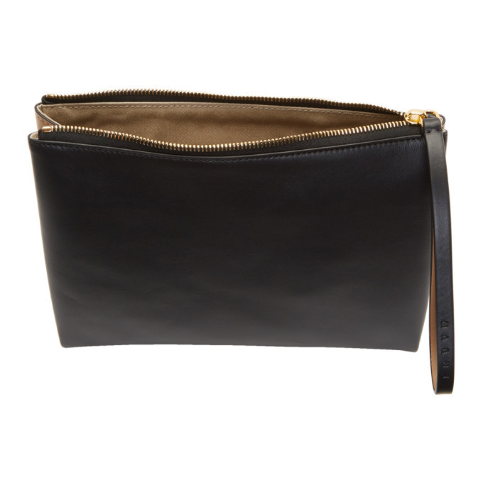 Marni Black and Beige Zip Pouch Marni