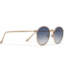 Moscot - Zev Round-Frame Gold-Tone Titanium Sunglasses - Men - Gold