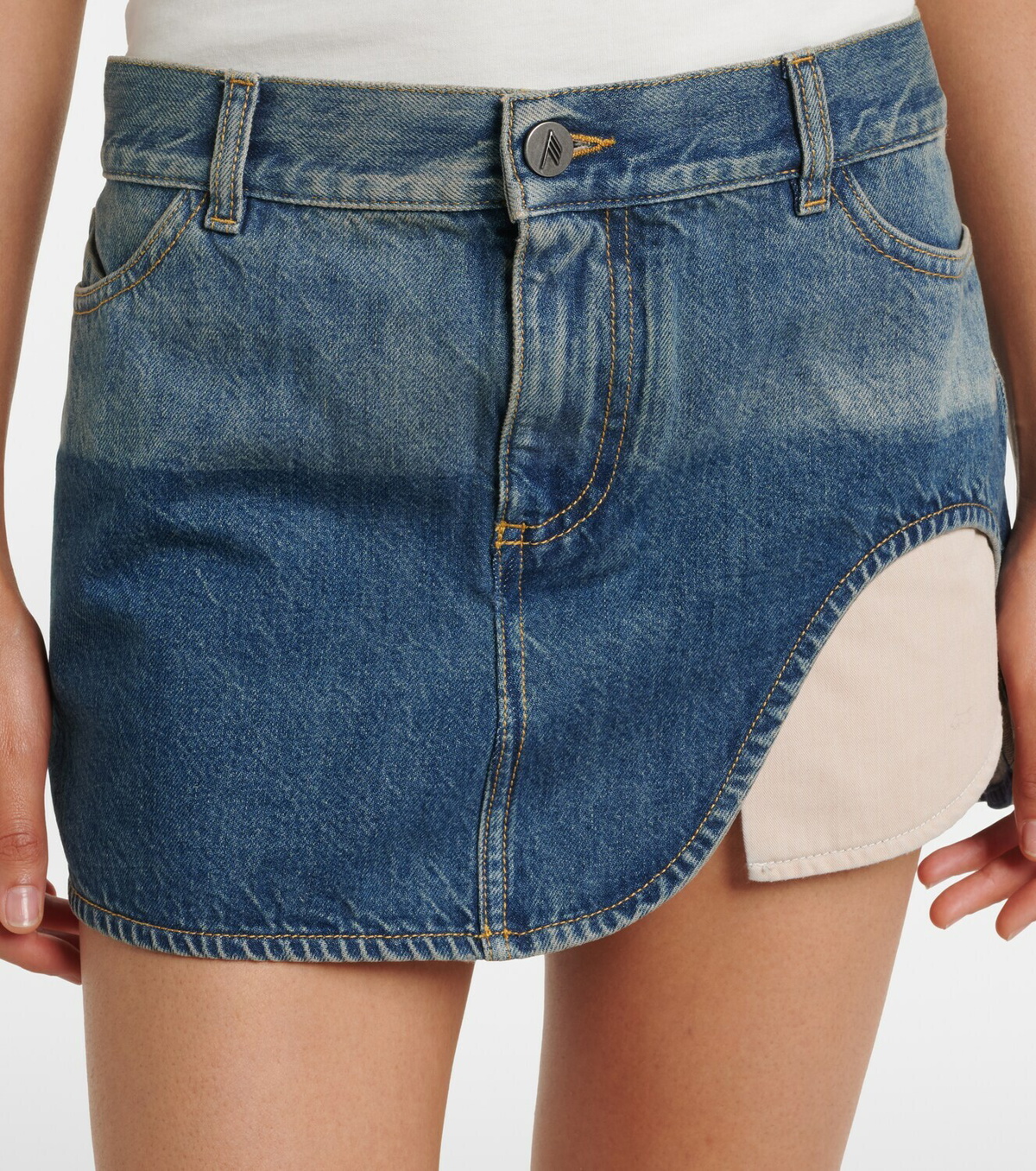 The Attico Denim miniskirt