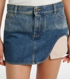 The Attico Denim miniskirt