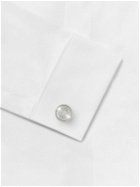 Dunhill - D Series Disc Platinum-Plated and Enamel Cufflinks