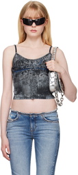 Diesel Gray De-Verni-Fse Tank Top