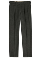 Polo Ralph Lauren Pleated Tapered-leg Wool Trousers Grey