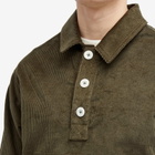 Café Mountain Men's Cord Leisure Popover Jacket in Moss Green