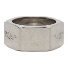 Off-White Silver Hexnut Ring