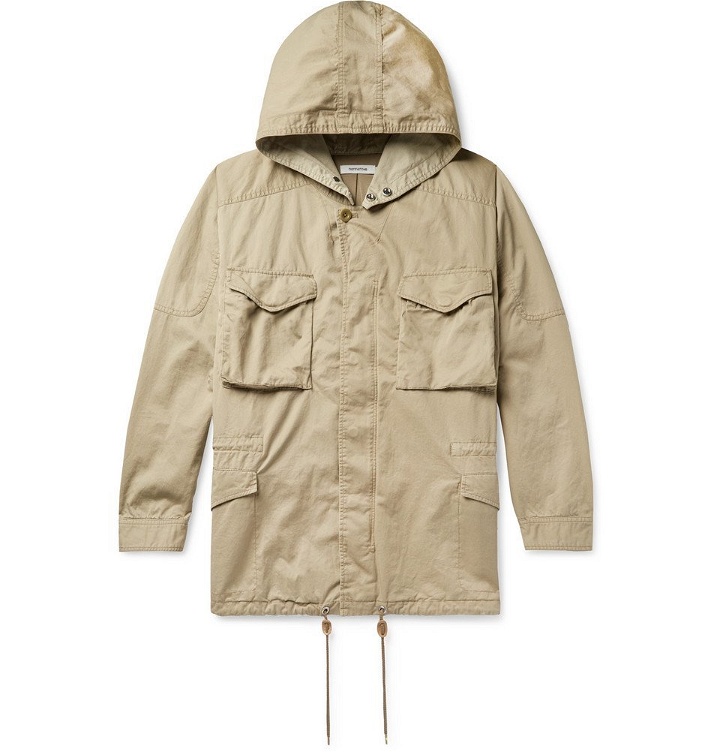 Photo: nonnative - Hunter Cotton and Linen-Blend Twill Hooded Field Jacket - Beige