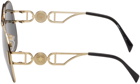 Versace Gold Medusa Pilot Biggie Sunglasses